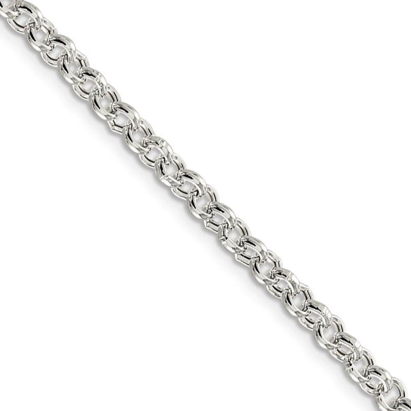 4.25mm, Sterling Silver, Hollow Rolo Chain Necklace, 18 Inch